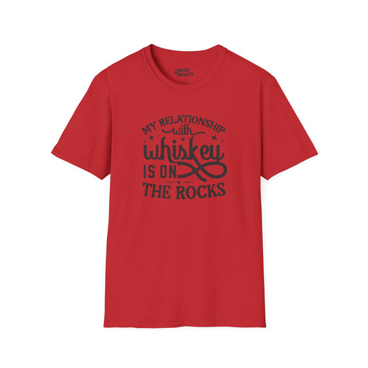 My Relationship With Whiskey Is On The Rocks T-Shirt Printify