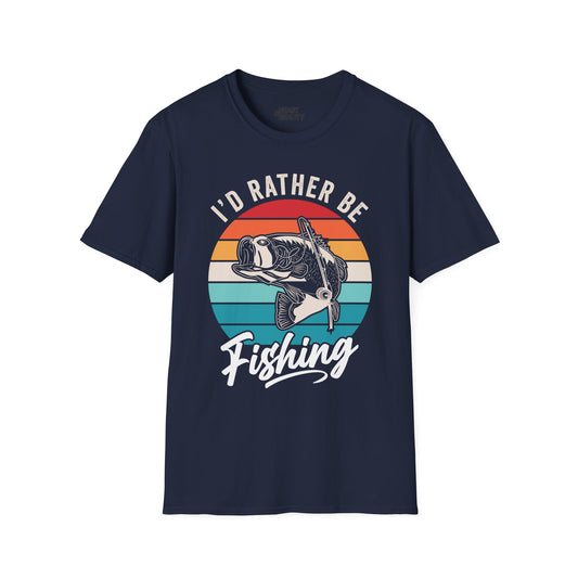 I'd Rather Be Fishing T-Shirt Printify