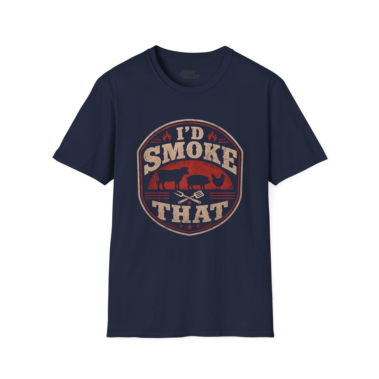 I'd Smoke That BBQ Dad T-Shirt Printify