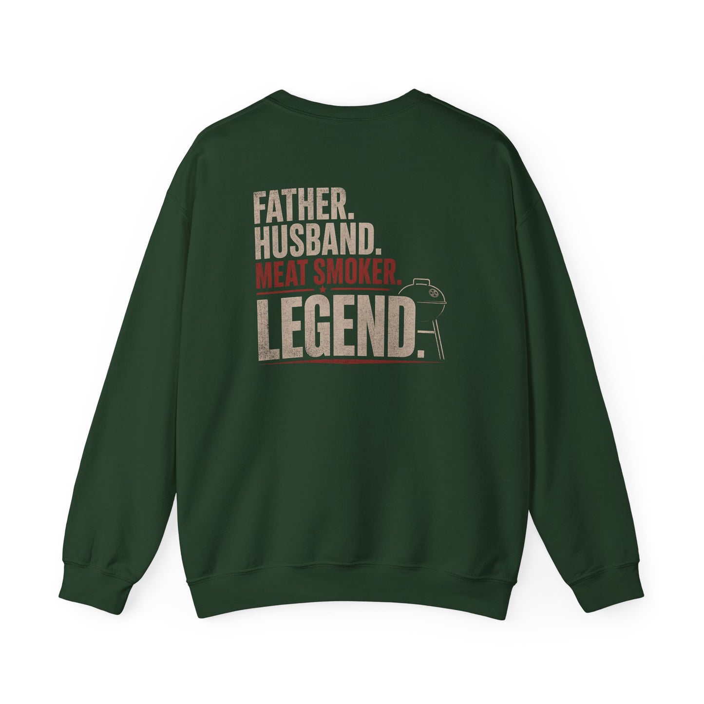 Father Husband Meat Smoker Legend BBQ Sweatshirt Printify