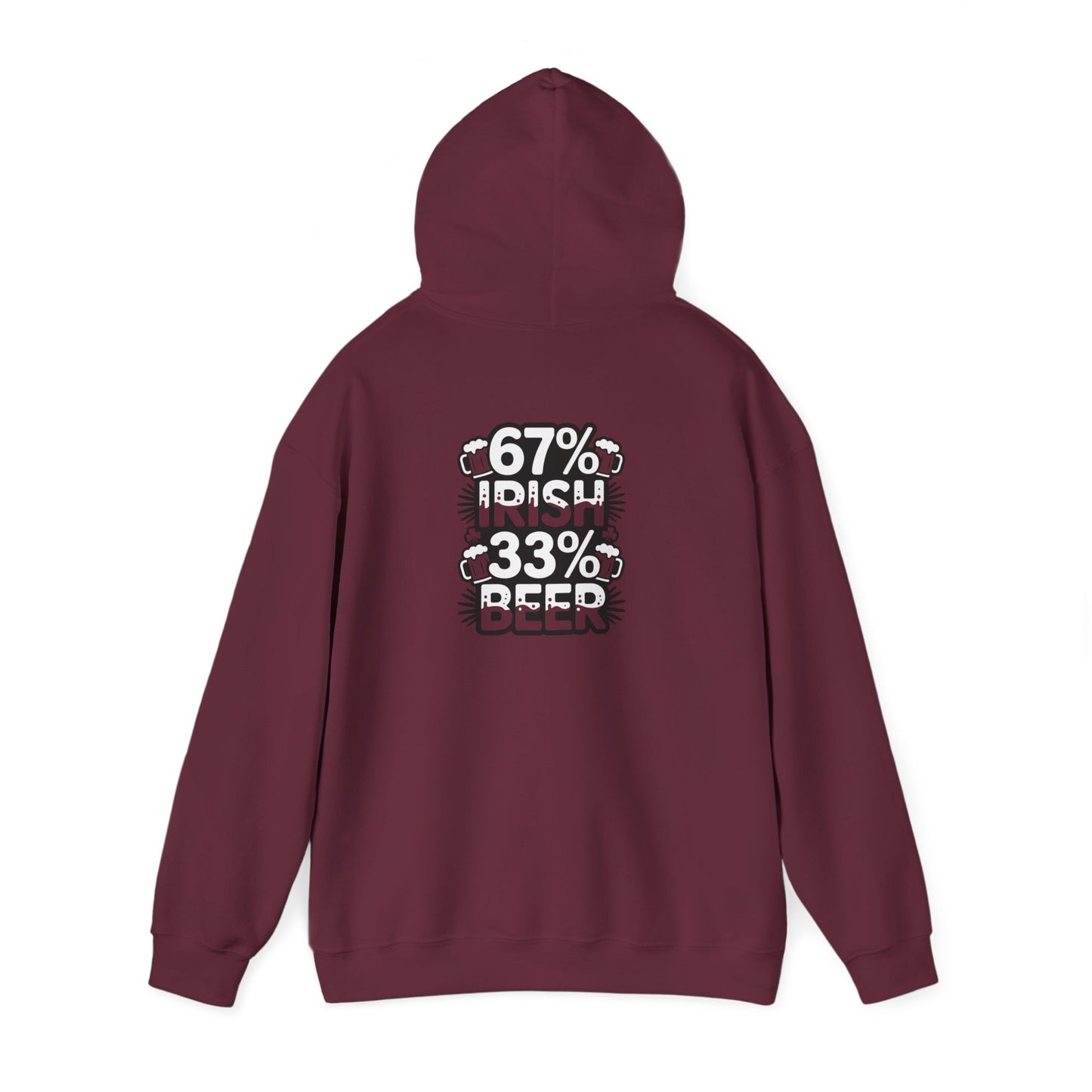 67% Irish 33% Beer Hoodie Printify