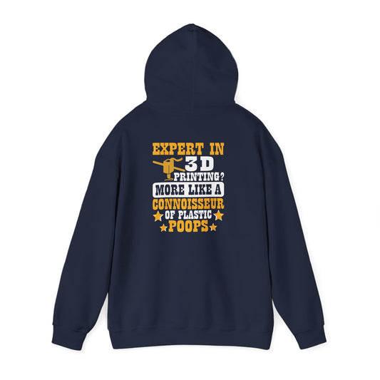 3D Printing Expert Hoodie - Connoisseur of Plastic Poops S / Navy gift_idea unique_gift personalised_gift