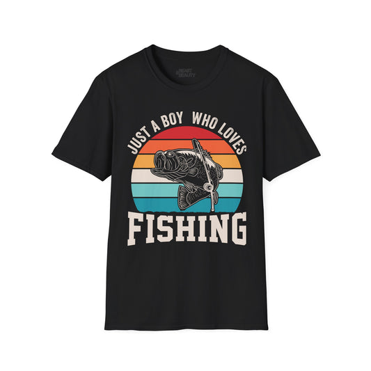 Just A Boy Who Loves Fishing T-Shirt Printify