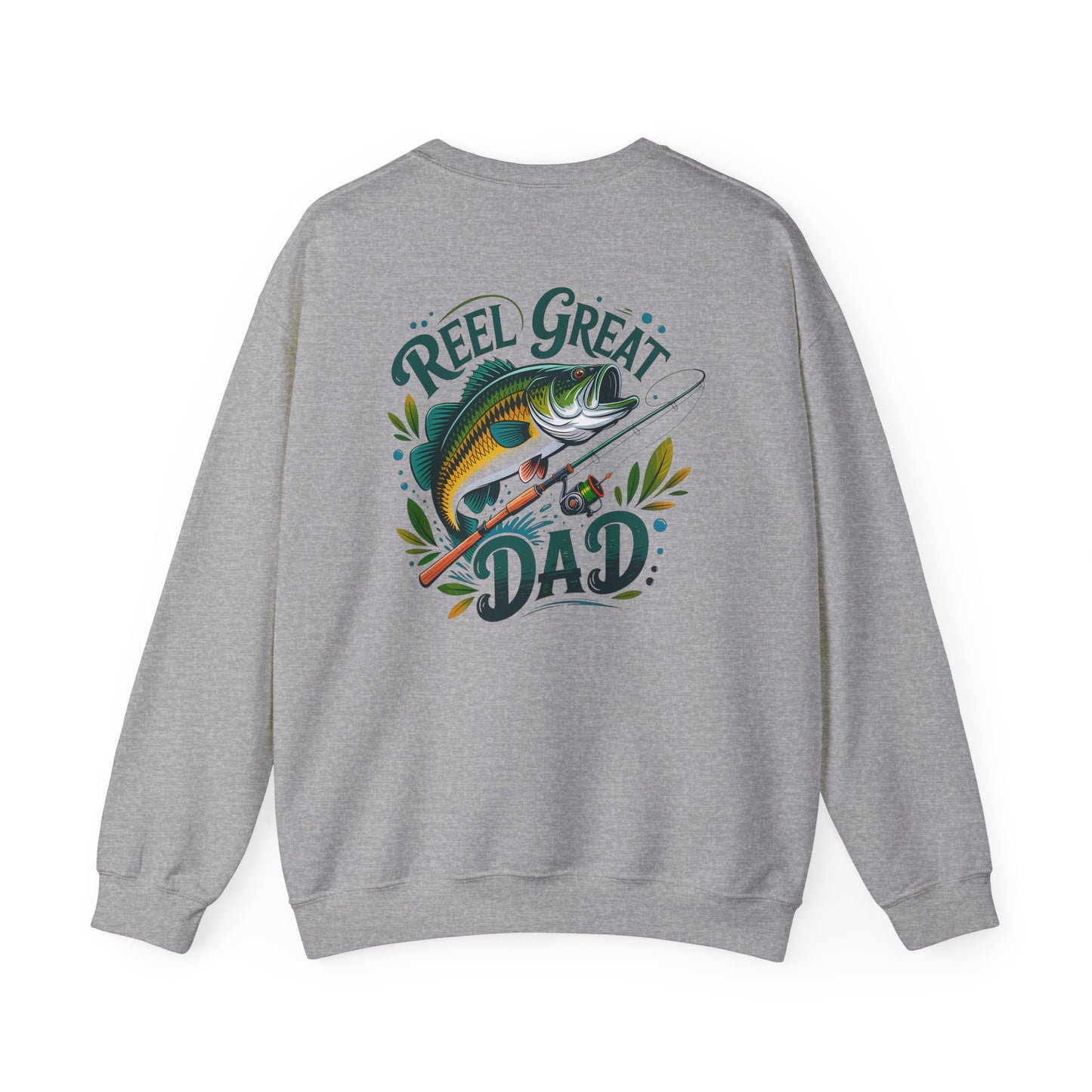 Reel Great Dad Fishing Sweatshirt Printify