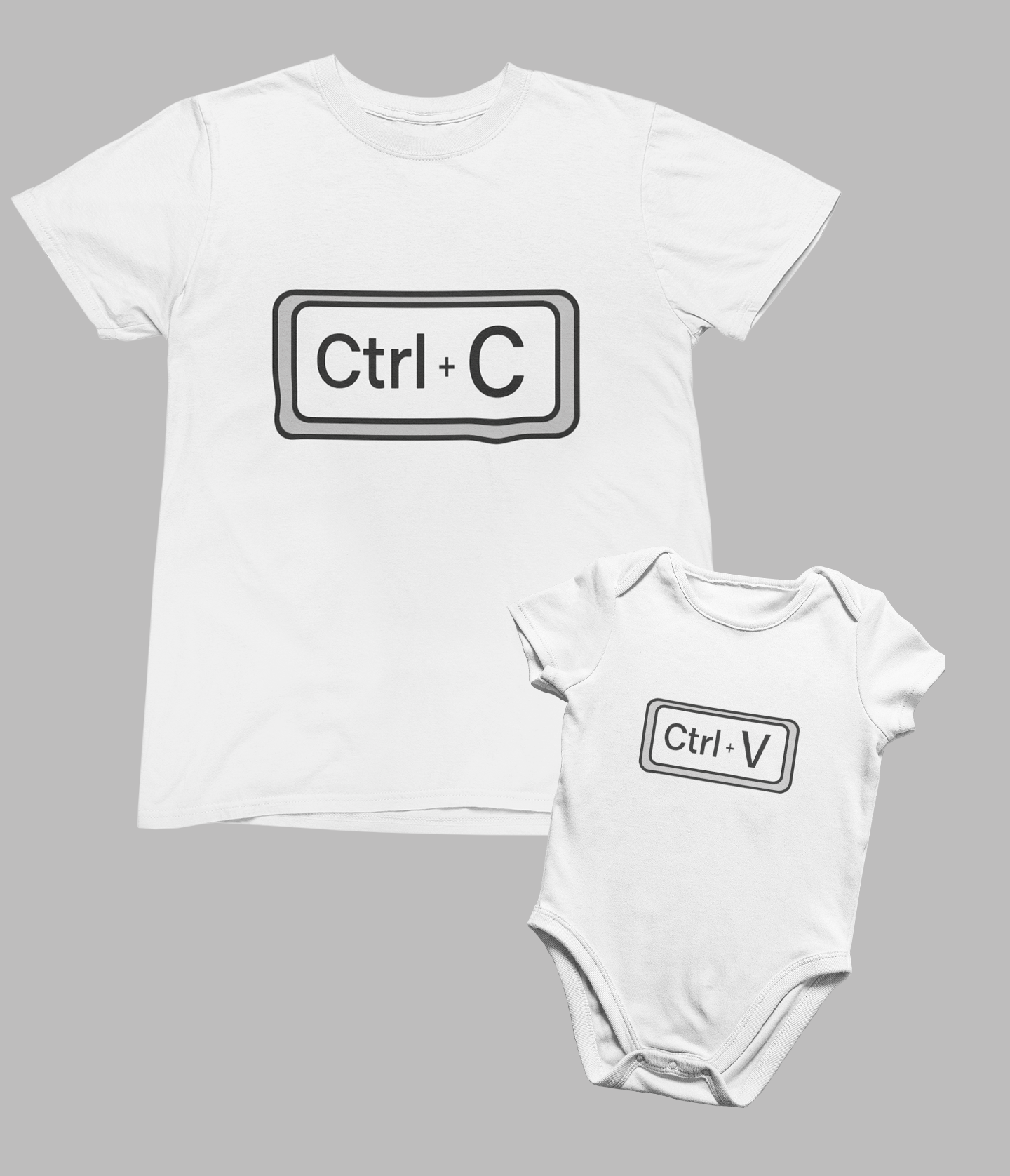Copy & Paste Matching Dad and Baby Set – Ctrl+C Ctrl+V Shirt & Onsie