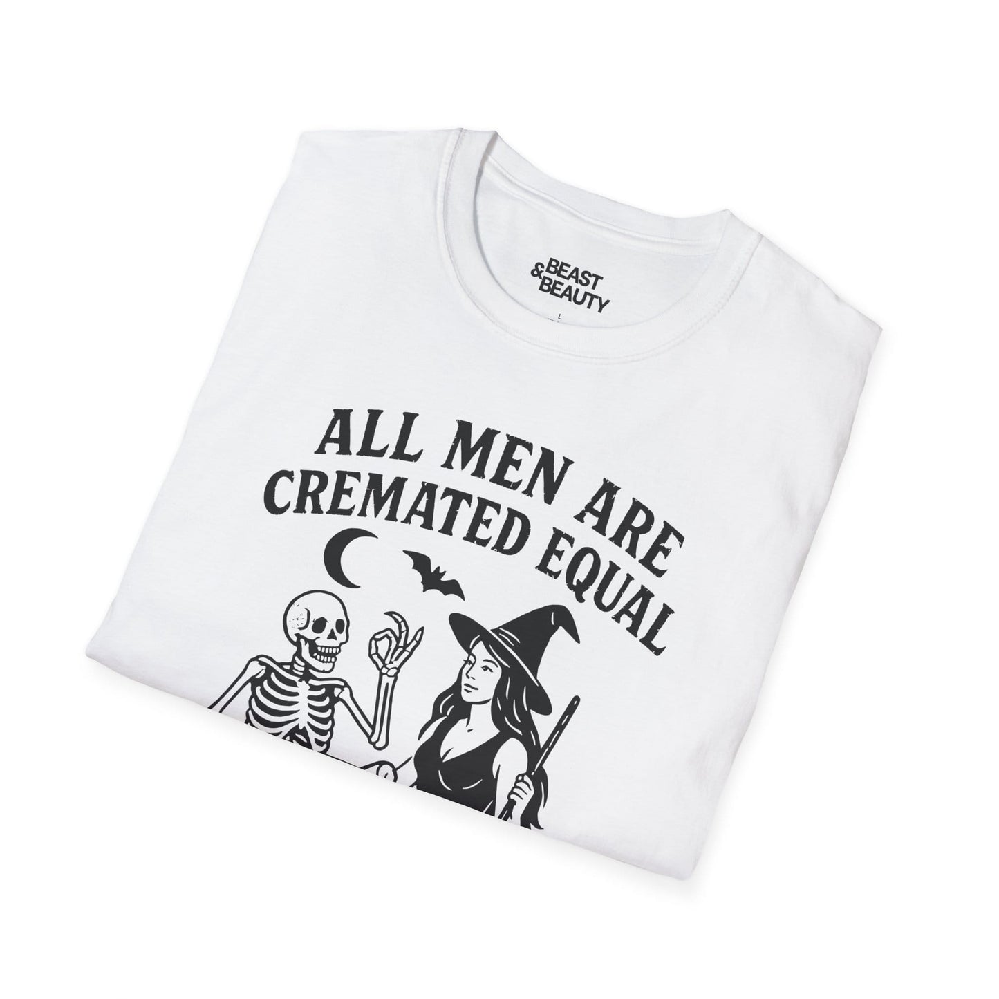 All Men Are Cremated Equal Halloween T-Shirt gift_idea unique_gift personalised_gift