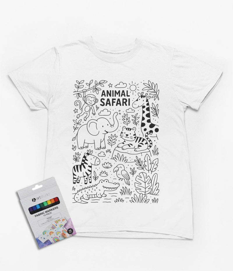Animal Safari Colour-In T-Shirt
