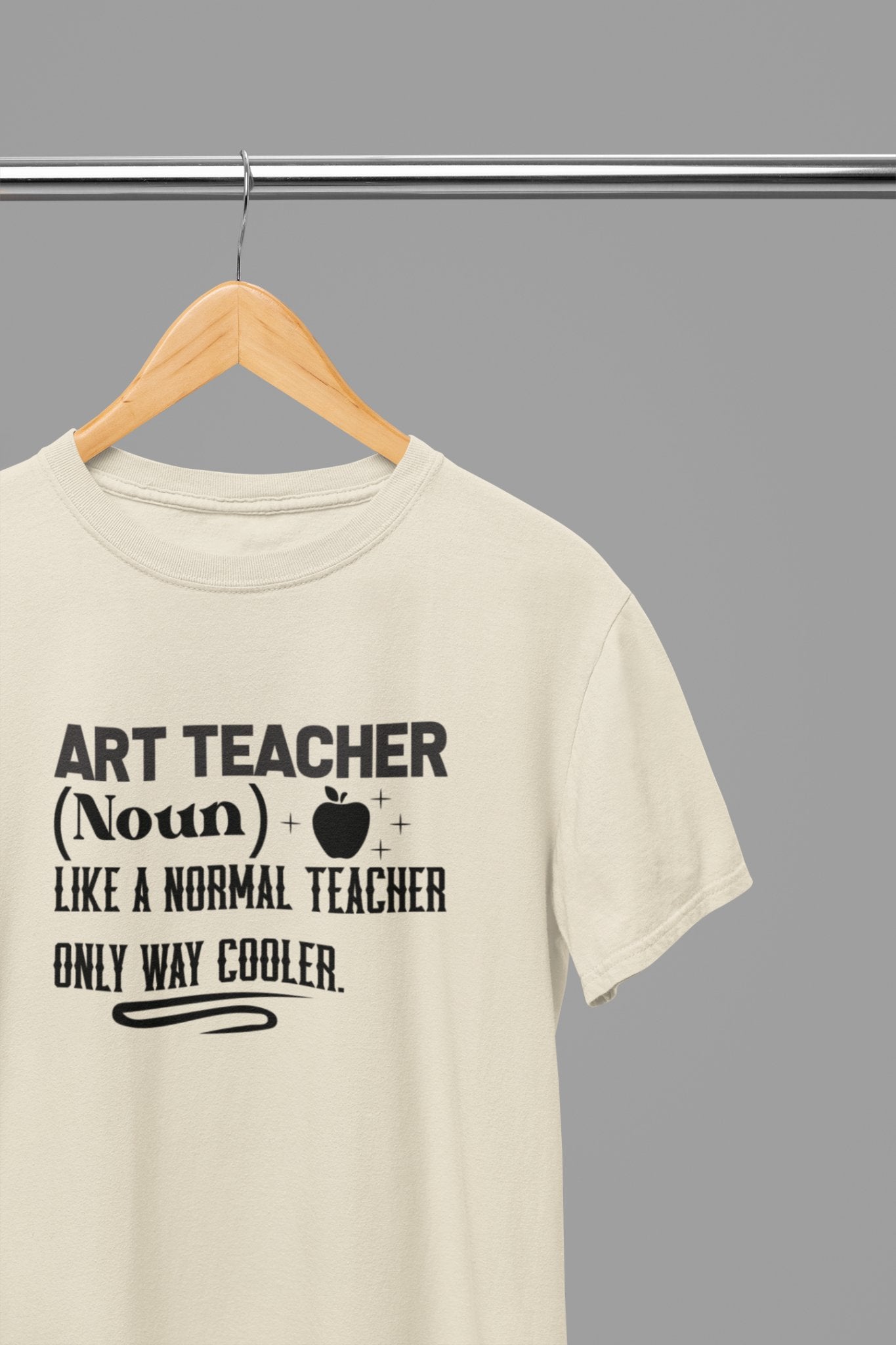 Art Teacher (Noun) T-Shirt - Beast & Beauty Clothing LTD - Teacher T-Shirt - small - Sand -