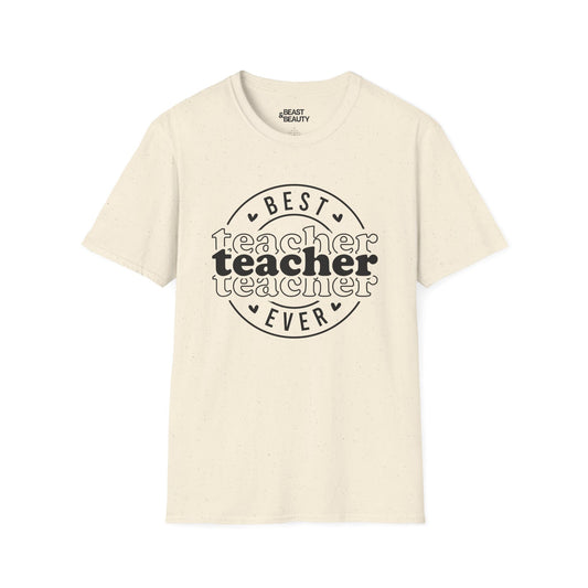 Best Teacher Ever Graphic T-Shirt Natural / M gift_idea unique_gift personalised_gift