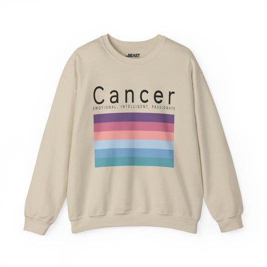 Cancer Zodiac Sign Adult Sweatshirt Sand / S gift_idea unique_gift personalised_gift