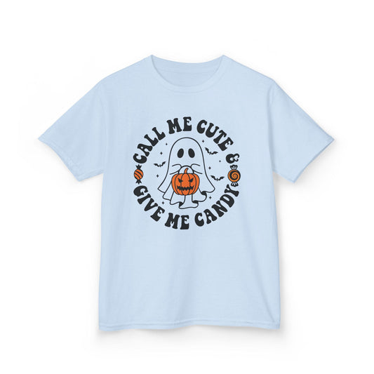 Candy Corn Cutie Halloween Kids T-Shirt Light Blue / XS gift_idea unique_gift personalised_gift