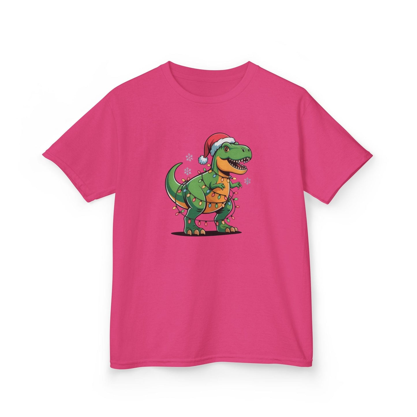 Christmas Dino Kids T-Shirt Heliconia / XS gift_idea unique_gift personalised_gift
