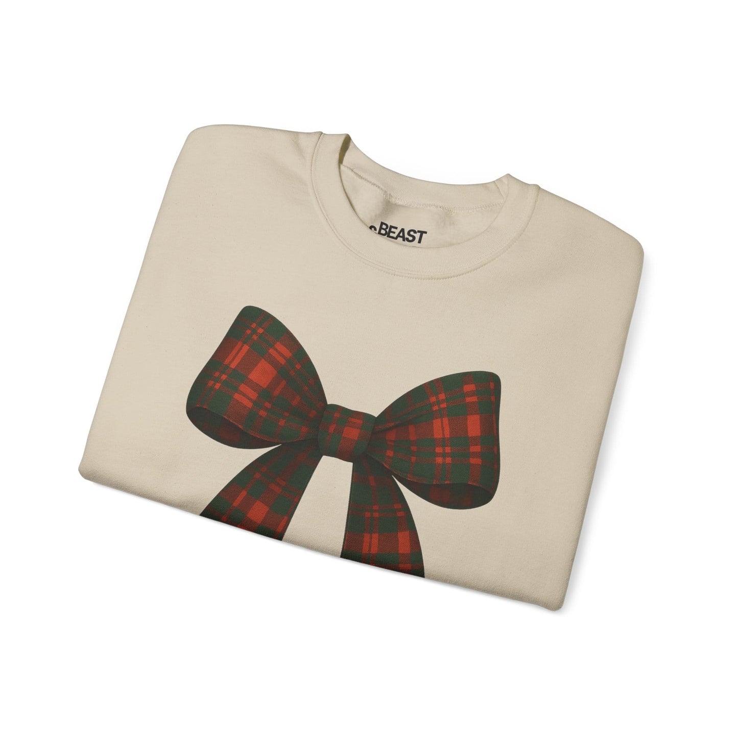 christmas tartan bow sweatshirt sweatshirt uk Christmas gift idea image 5