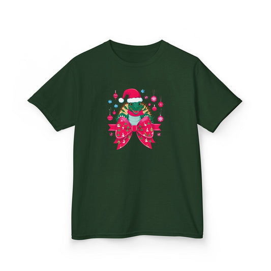 Christmas Turtle Kids T-Shirt Forest Green / XS gift_idea unique_gift personalised_gift