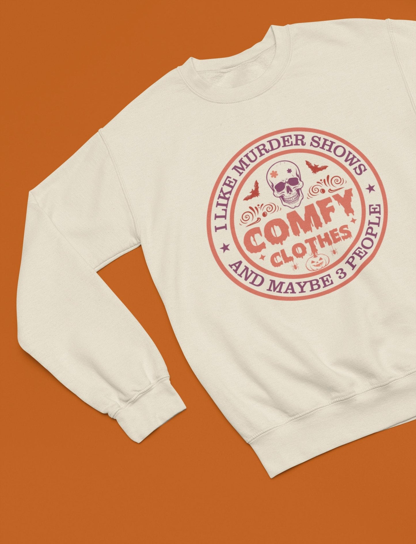 Comfy Halloween Funny T-Shirt/Sweatshirt Unisex - Beast & Beauty Clothing LTD - Halloween - Sand - Small - Sweatshirt