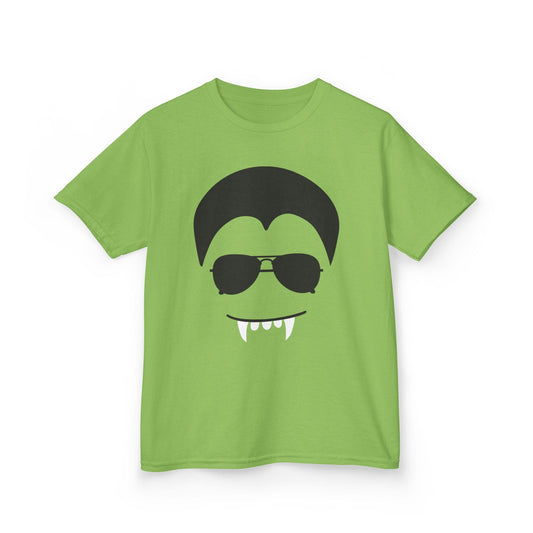 Cool Vampire Face Halloween Kids T-Shirt Lime / XS gift_idea unique_gift personalised_gift