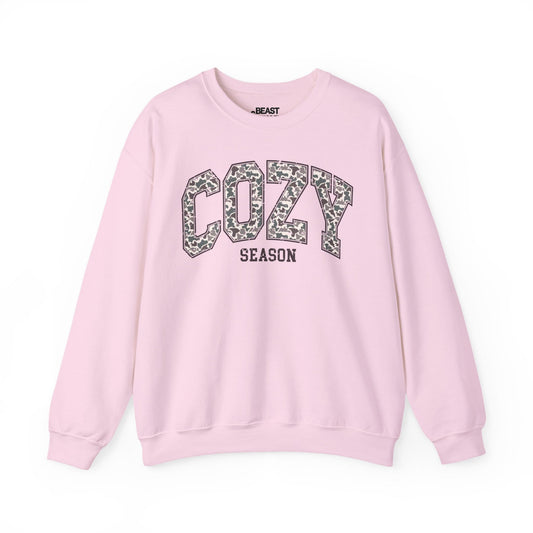 cozy season camo sweatshirt light pink sweatshirt uk gift gift idea