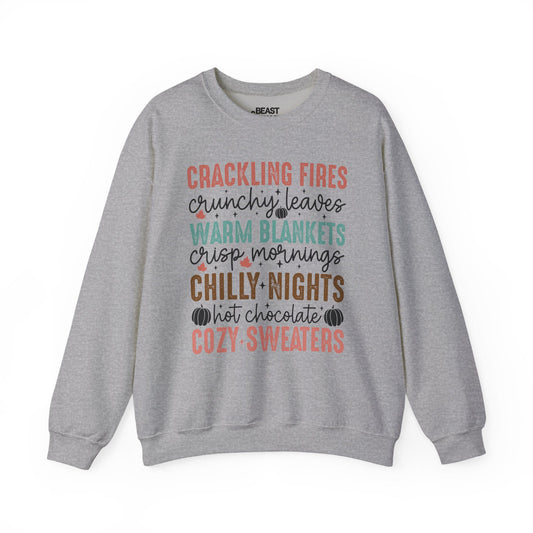 crackling fires crunchy leaves sweatshirt sport grey sweatshirt uk gift gift idea