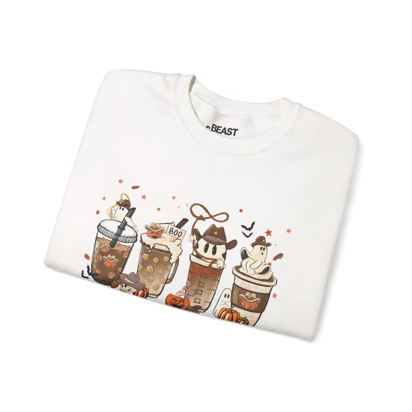 Cute Halloween Coffee Ghost Sweatshirt gift_idea unique_gift personalised_gift