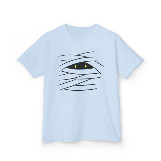 Cute Mummy Eyes Halloween Kids T-Shirt Light Blue / XS gift_idea unique_gift personalised_gift