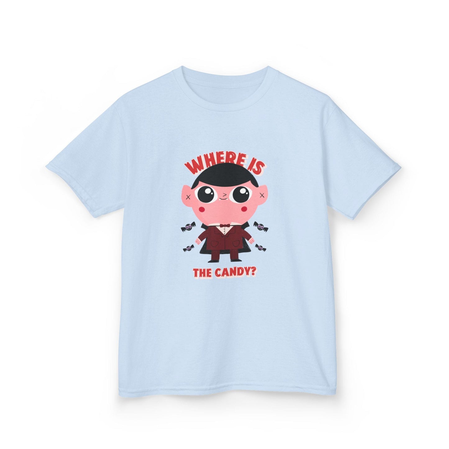 Where Is The Candy? Kids Halloween T-Shirt Light Blue / XS gift_idea unique_gift personalised_gift