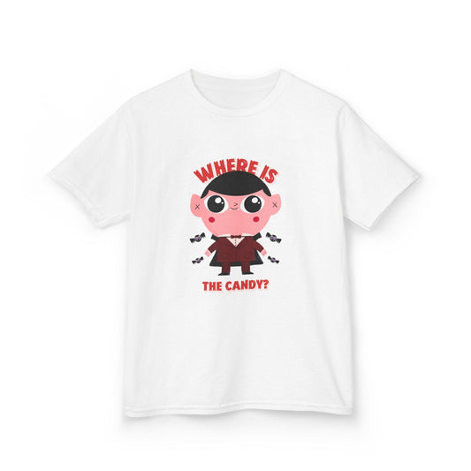 Where Is The Candy? Kids Halloween T-Shirt White / XS gift_idea unique_gift personalised_gift