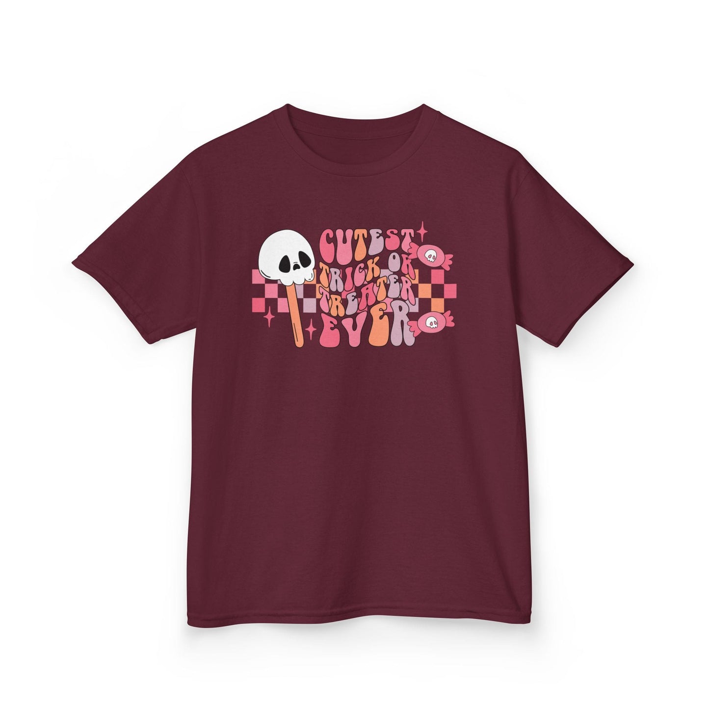 Cutest Trick Or Treater Ever Kids Halloween T-Shirt Maroon / XS gift_idea unique_gift personalised_gift