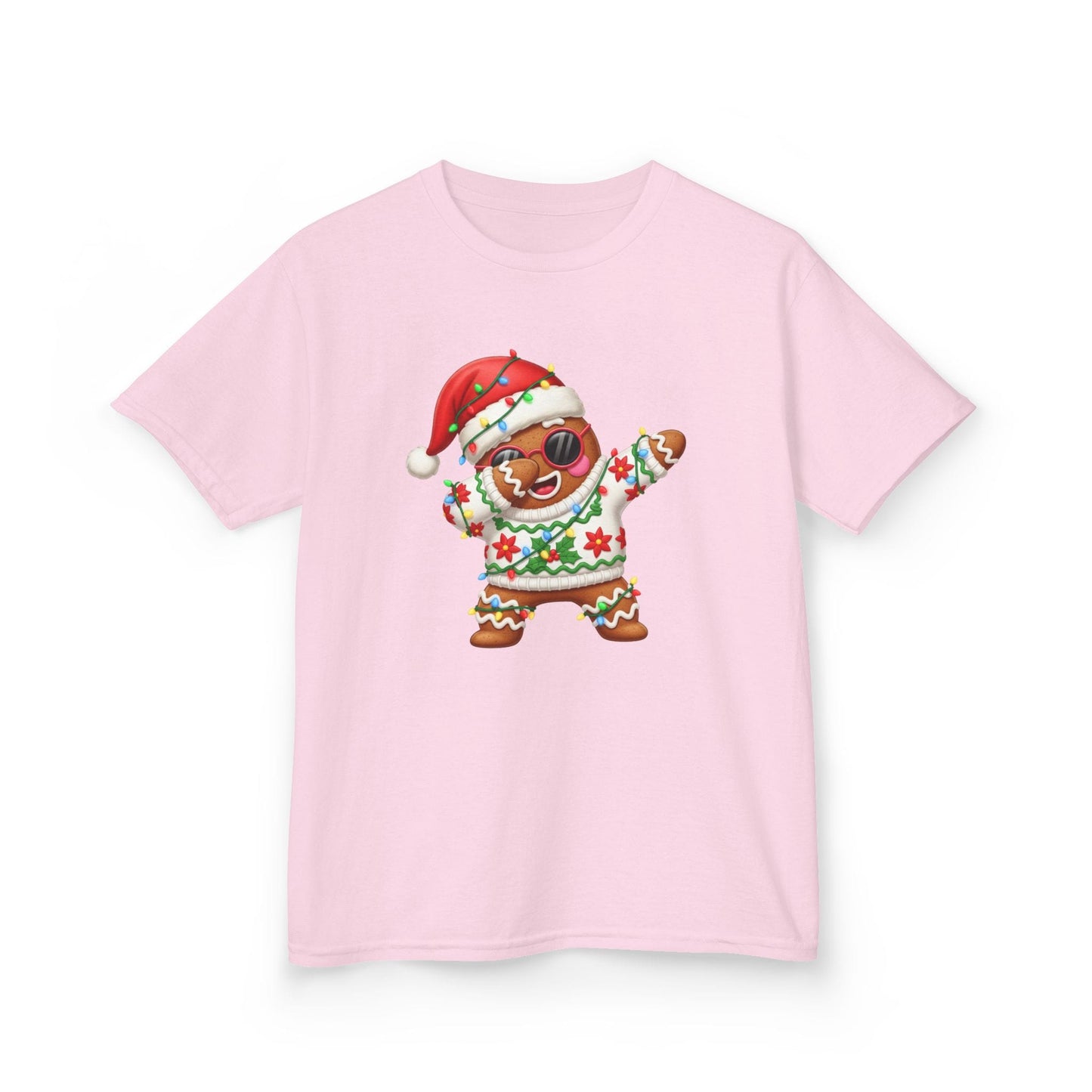 Dabbing Gingerbread Kids Christmas T-Shirt Light Pink / XS gift_idea unique_gift personalised_gift