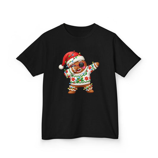 Dabbing Gingerbread Kids Christmas T-Shirt Black / XS gift_idea unique_gift personalised_gift