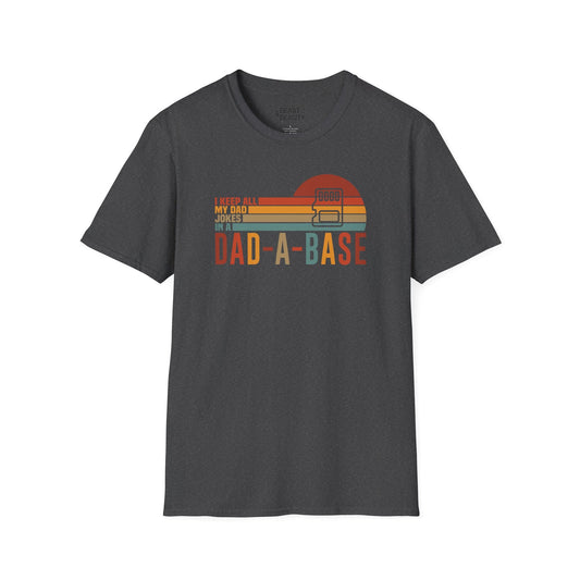dad-a-base dad jokes t-shirt dark heather t-shirt uk Father's Day gift idea