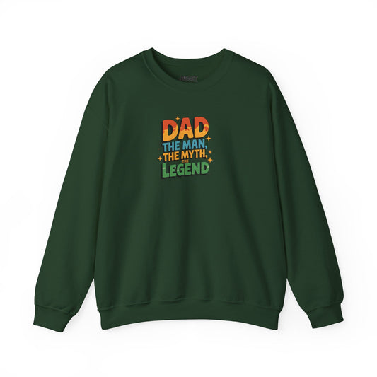 dad the man the myth the legend sweatshirt forest green sweatshirt uk Father's Day gift idea