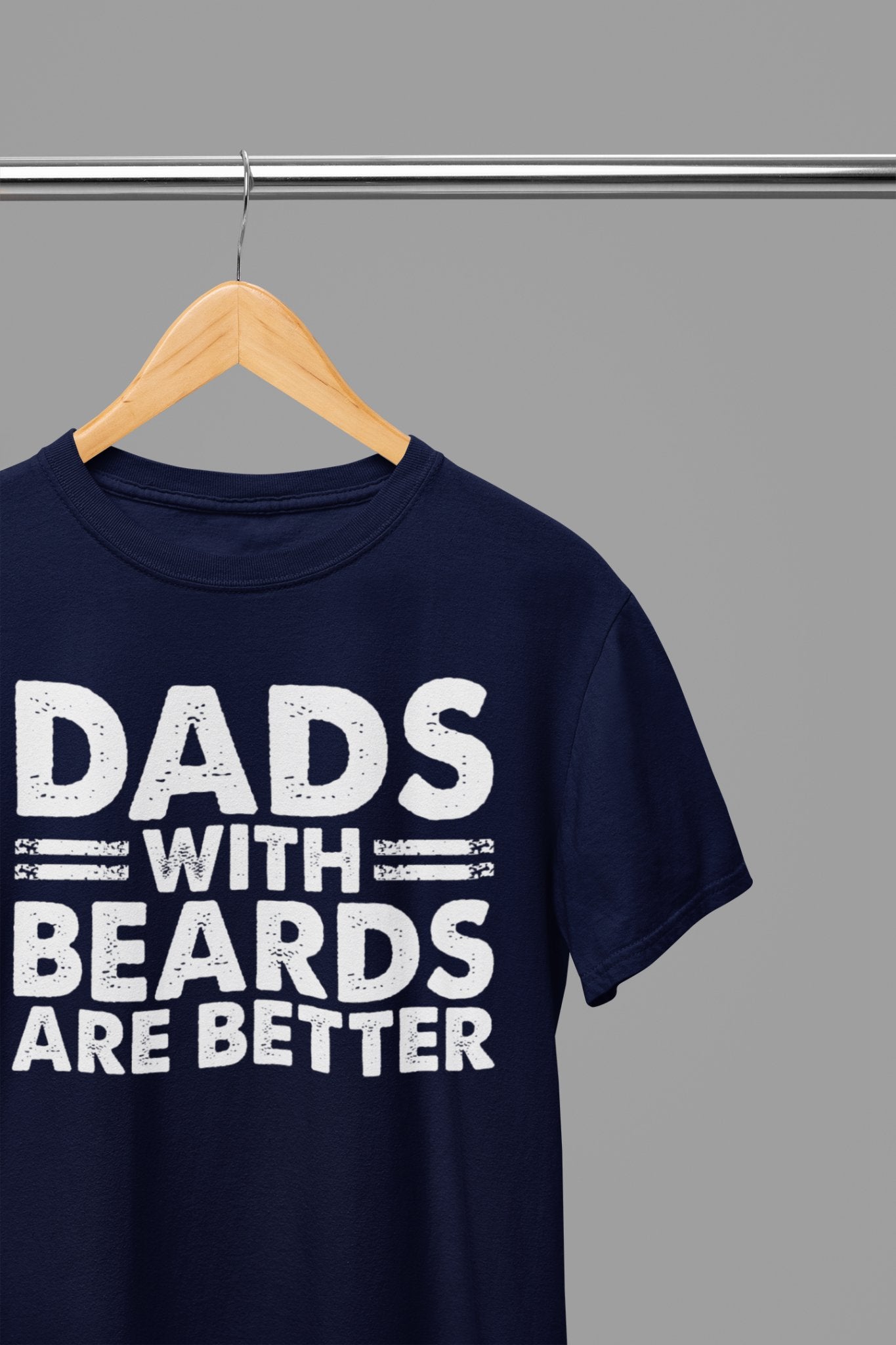 Dads With Beards Are Better Fathers Day T-Shirt - Beast & Beauty Clothing LTD - Fathers Day T-Shirt - small - Navy -