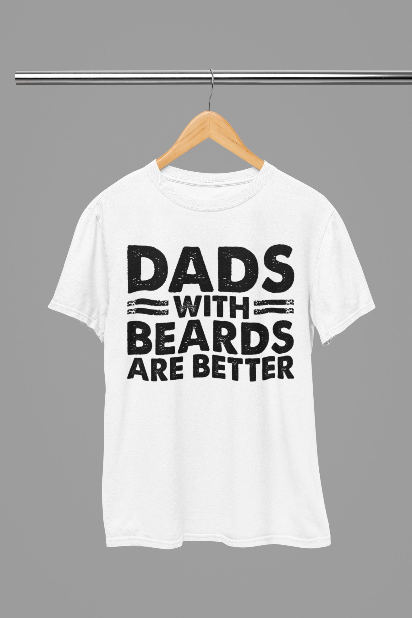 Dads With Beards Are Better Fathers Day T-Shirt - Beast & Beauty Clothing LTD - Fathers Day T-Shirt - small - White -