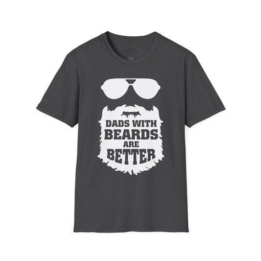 dads with beards are better graphic t-shirt dark heather t-shirt uk Father's Day gift idea