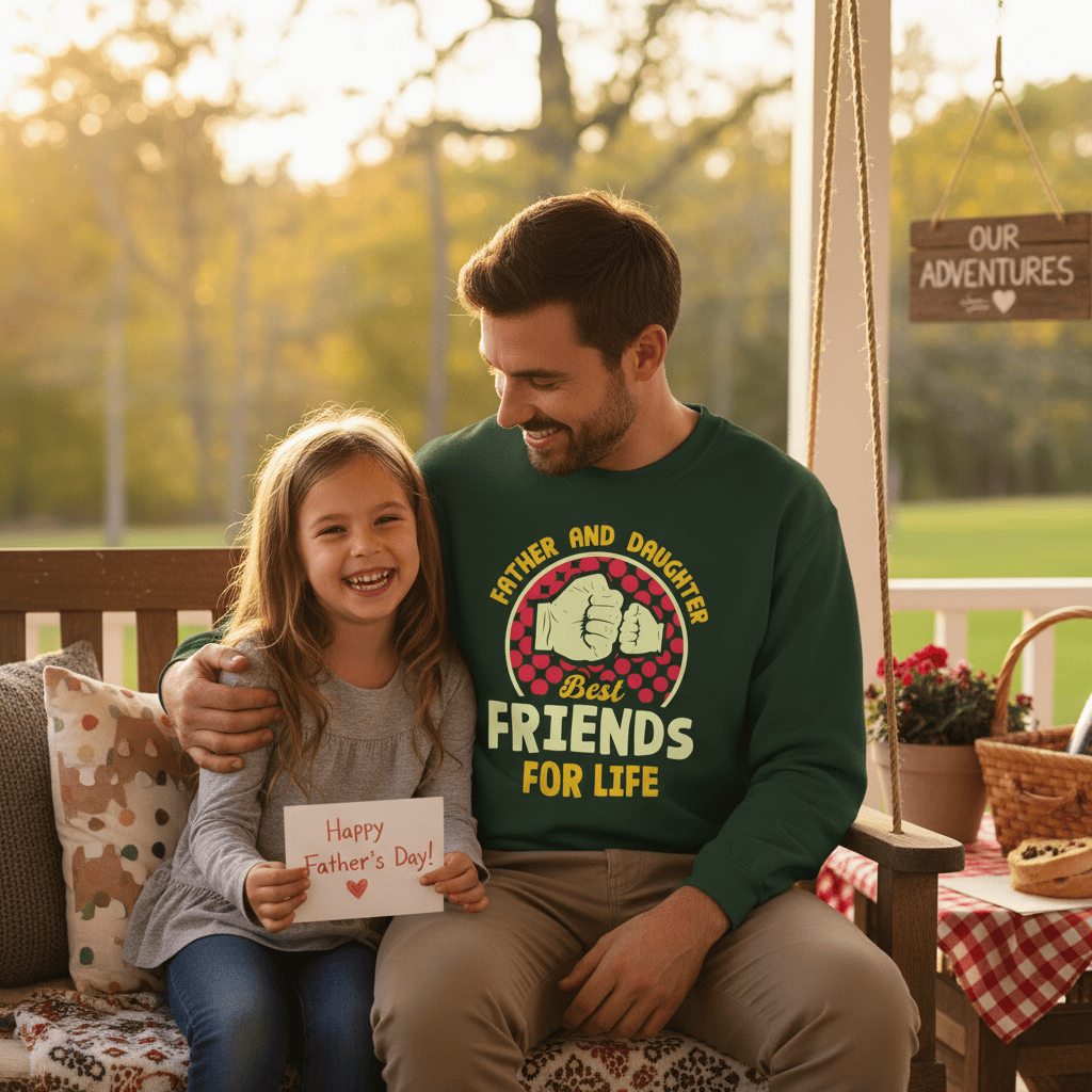 Father And Daughter Best Friends For Life Sweatshirt gift_idea unique_gift personalised_gift