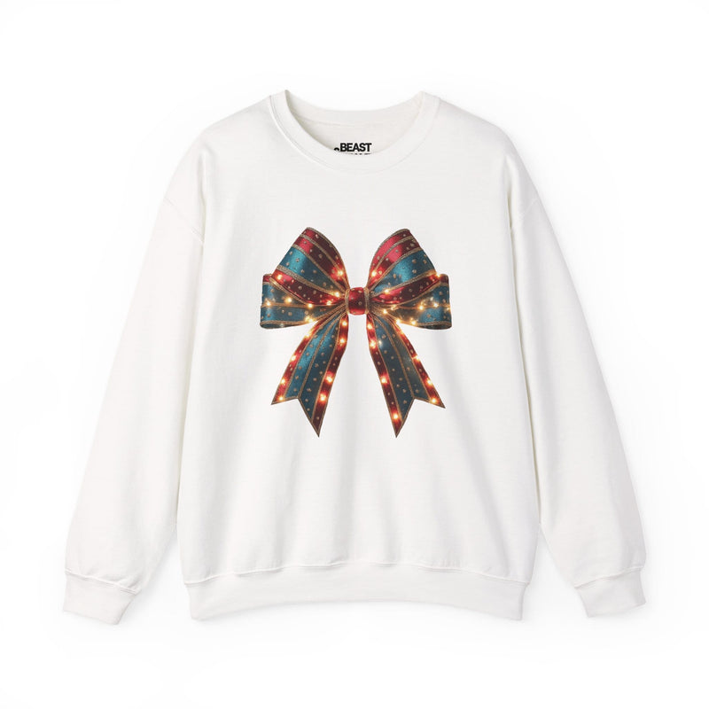 Festive Lighted Christmas Bow Sweatshirt