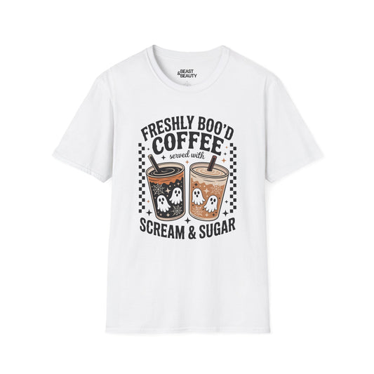 Freshly Boo’d Coffee Halloween Graphic T-Shirt White / S gift_idea unique_gift personalised_gift