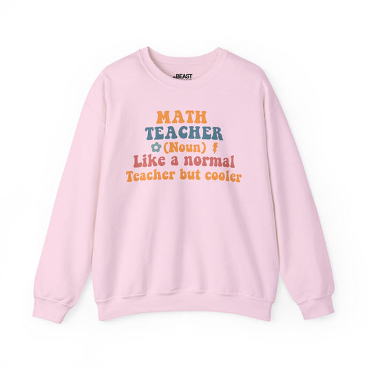 Funny Math Teacher Sweatshirt – Retro Teacher Crewneck Light Pink / S gift_idea unique_gift personalised_gift