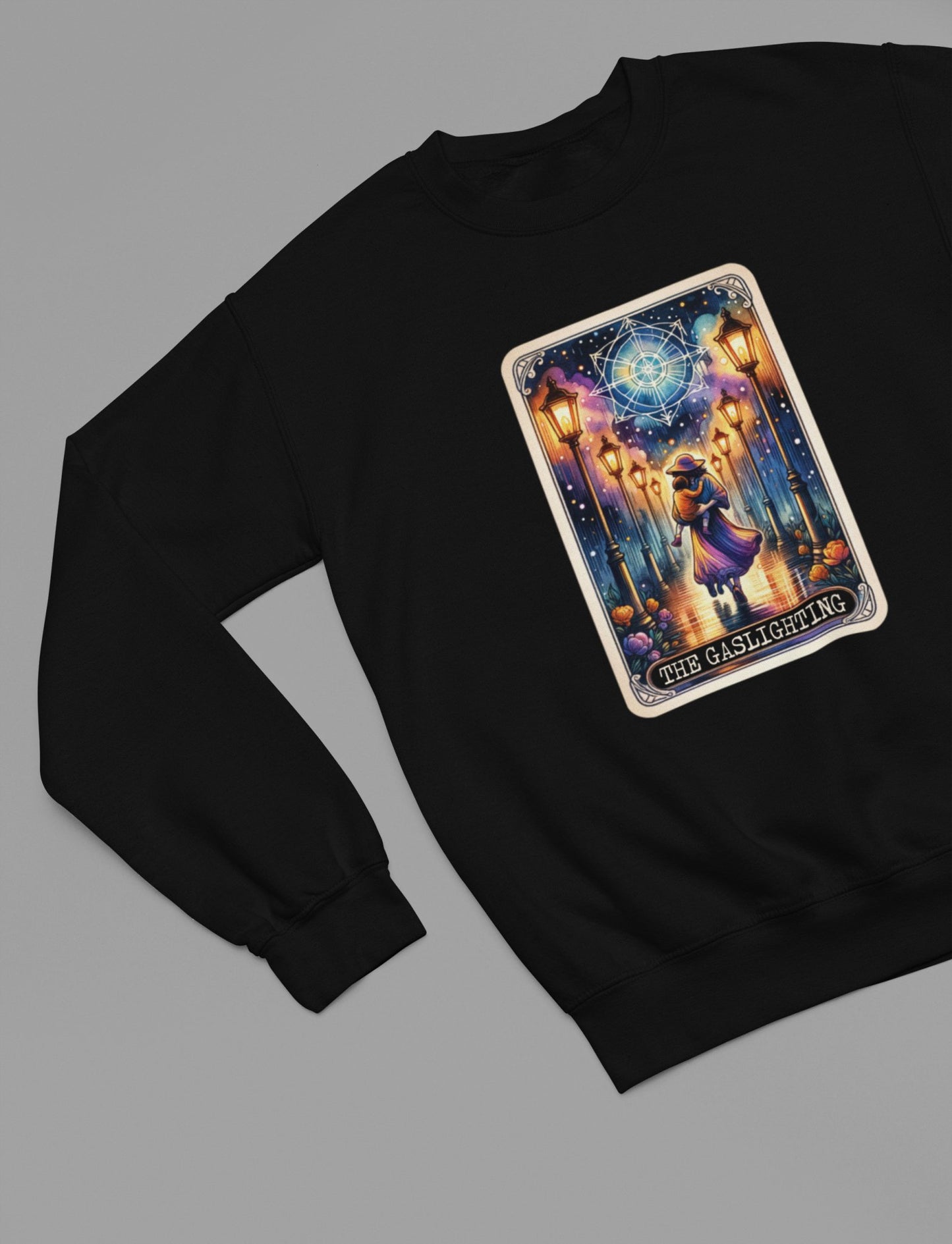 Gaslighting Funny Tarot Sweatshirt - Beast & Beauty Clothing LTD - Tarot Sweatshirt - small - White -