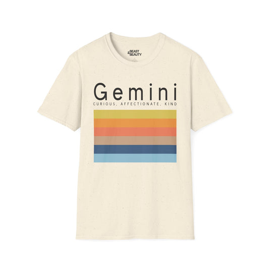 Gemini Zodiac Graphic T-Shirt Natural / M gift_idea unique_gift personalised_gift