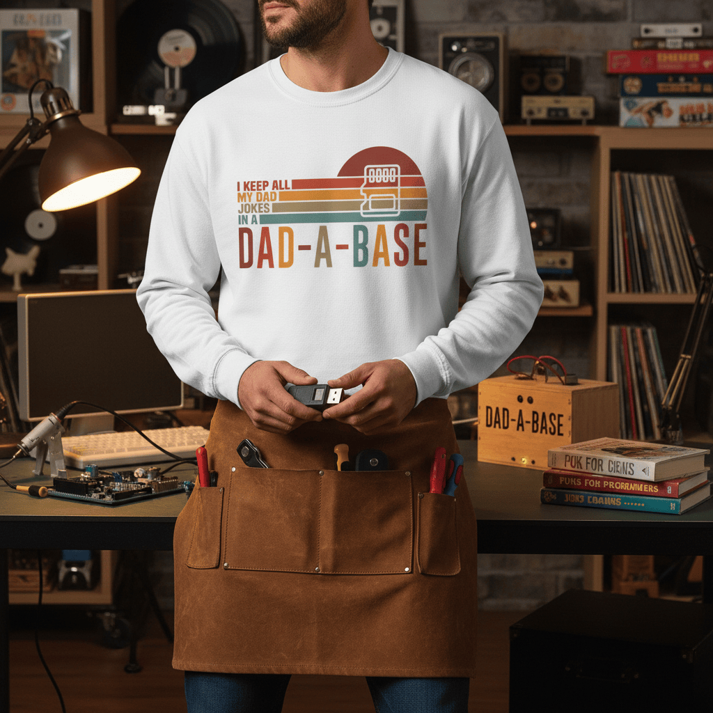 I Keep All My Dad Jokes In A Dad-A-Base Sweatshirt gift_idea unique_gift personalised_gift