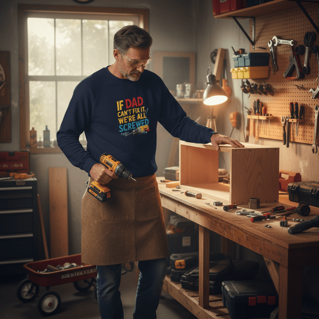 If Dad Can’t Fix It We’re All Screwed Sweatshirt gift_idea unique_gift personalised_gift