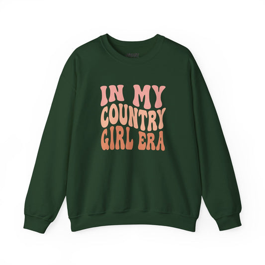 in my country girl era sweatshirt forest green sweatshirt uk cowgirl gift idea