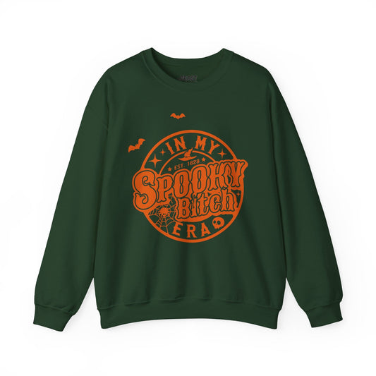 In My Spooky Bitch Era Halloween Sweatshirt Forest Green / S gift_idea unique_gift personalised_gift