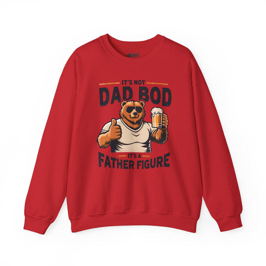 it s not dad bod it s a father figure sweatshirt red sweatshirt uk Father's Day gift idea