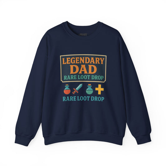 legendary dad rare loot drop sweatshirt navy sweatshirt uk Father's Day gift idea