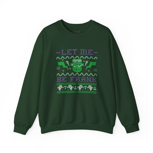 Let Me Be Frank Halloween Sweatshirt Forest Green / S gift_idea unique_gift personalised_gift