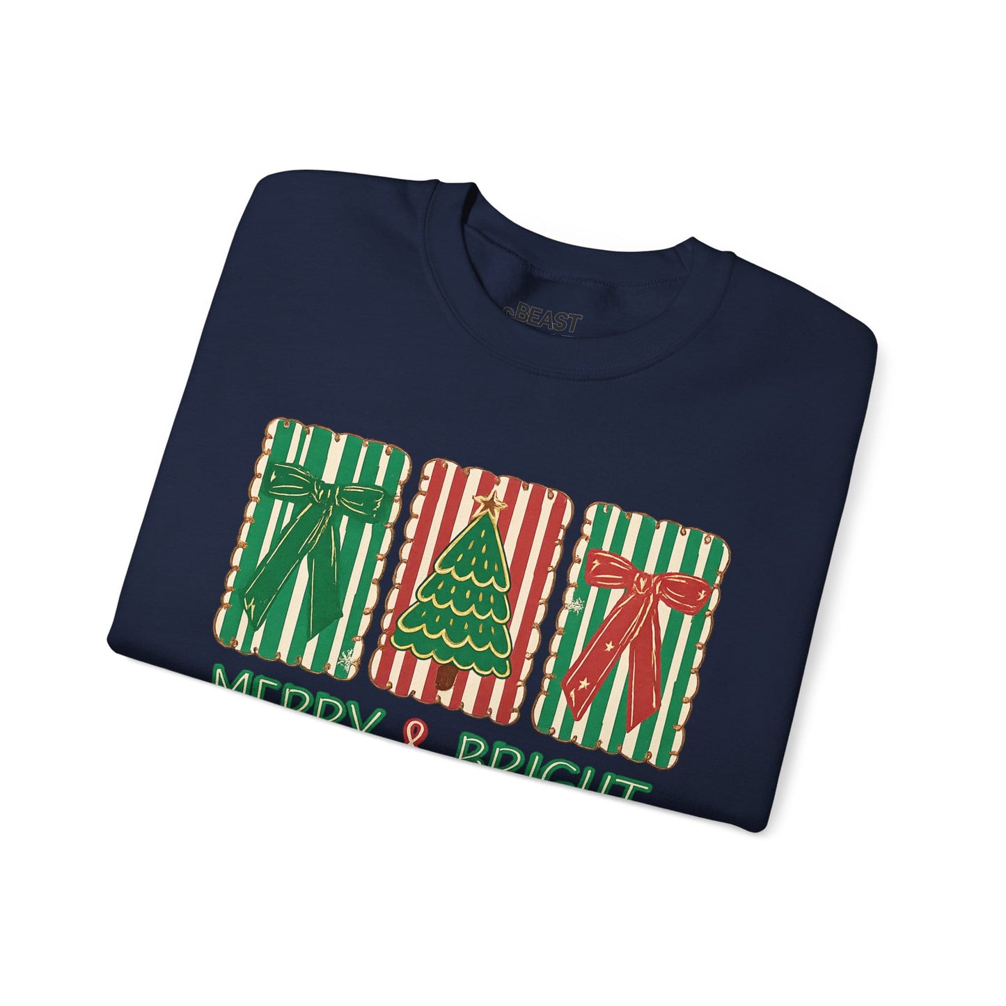 merry & bright christmas sweatshirt sweatshirt uk Christmas gift idea image 5