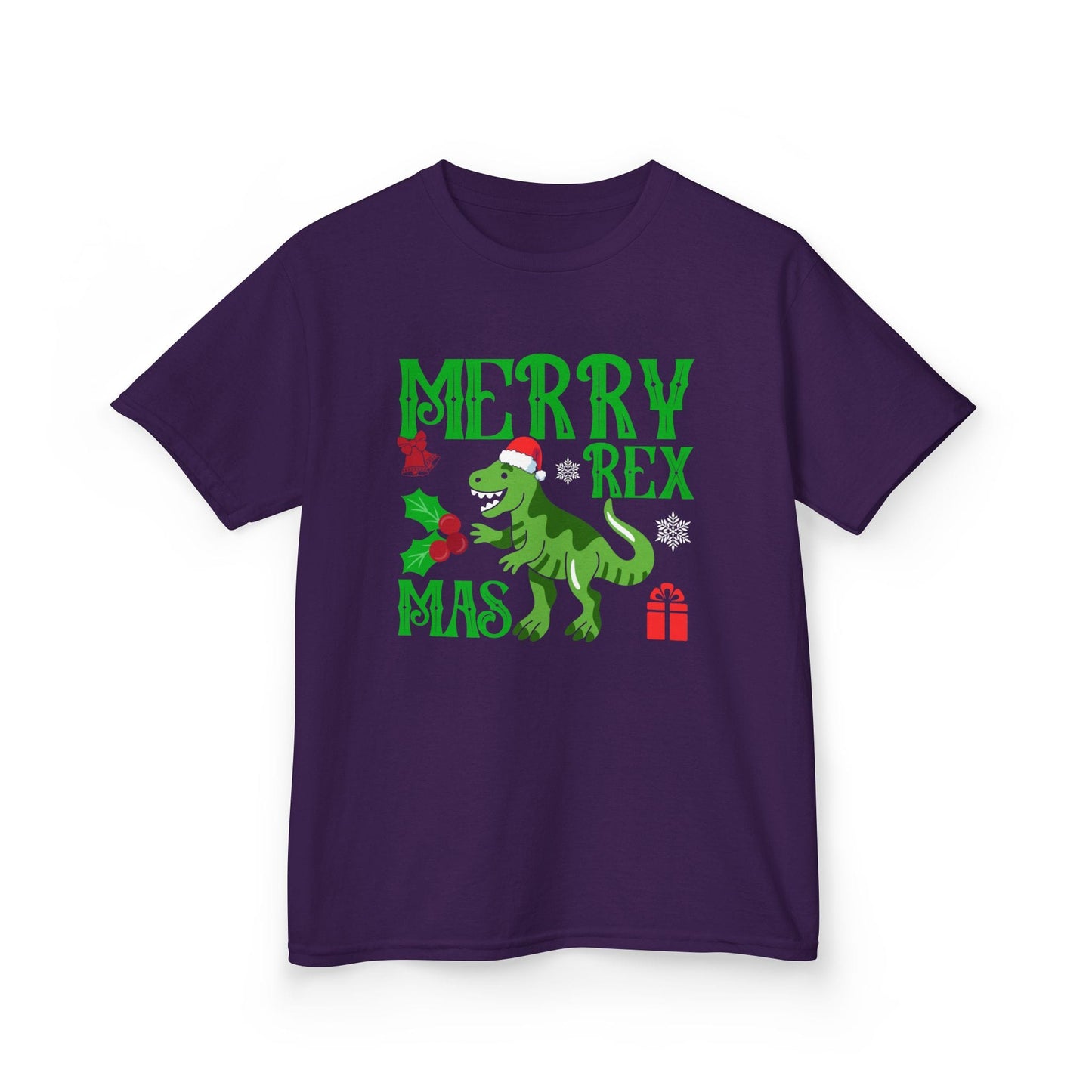 Merry Rexmas Kids Christmas T-Shirt Purple / XS gift_idea unique_gift personalised_gift