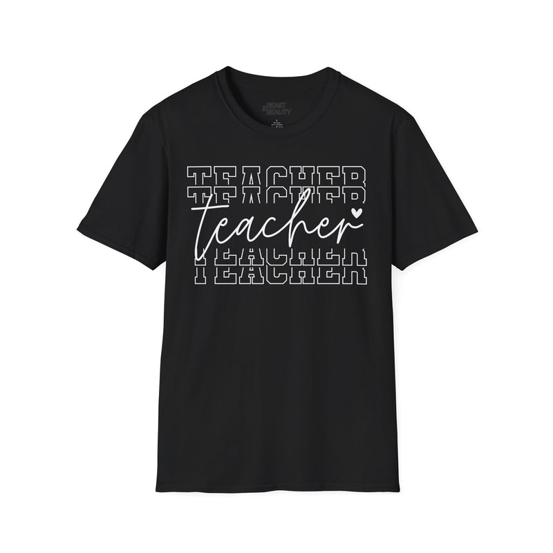 Minimalist Teacher Typography T-Shirt